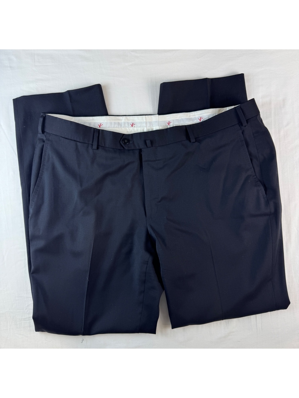 *NEW* Isaia Napoli Men's Navy Blue Wool Dress Pants Size 42 MADE in ITALY